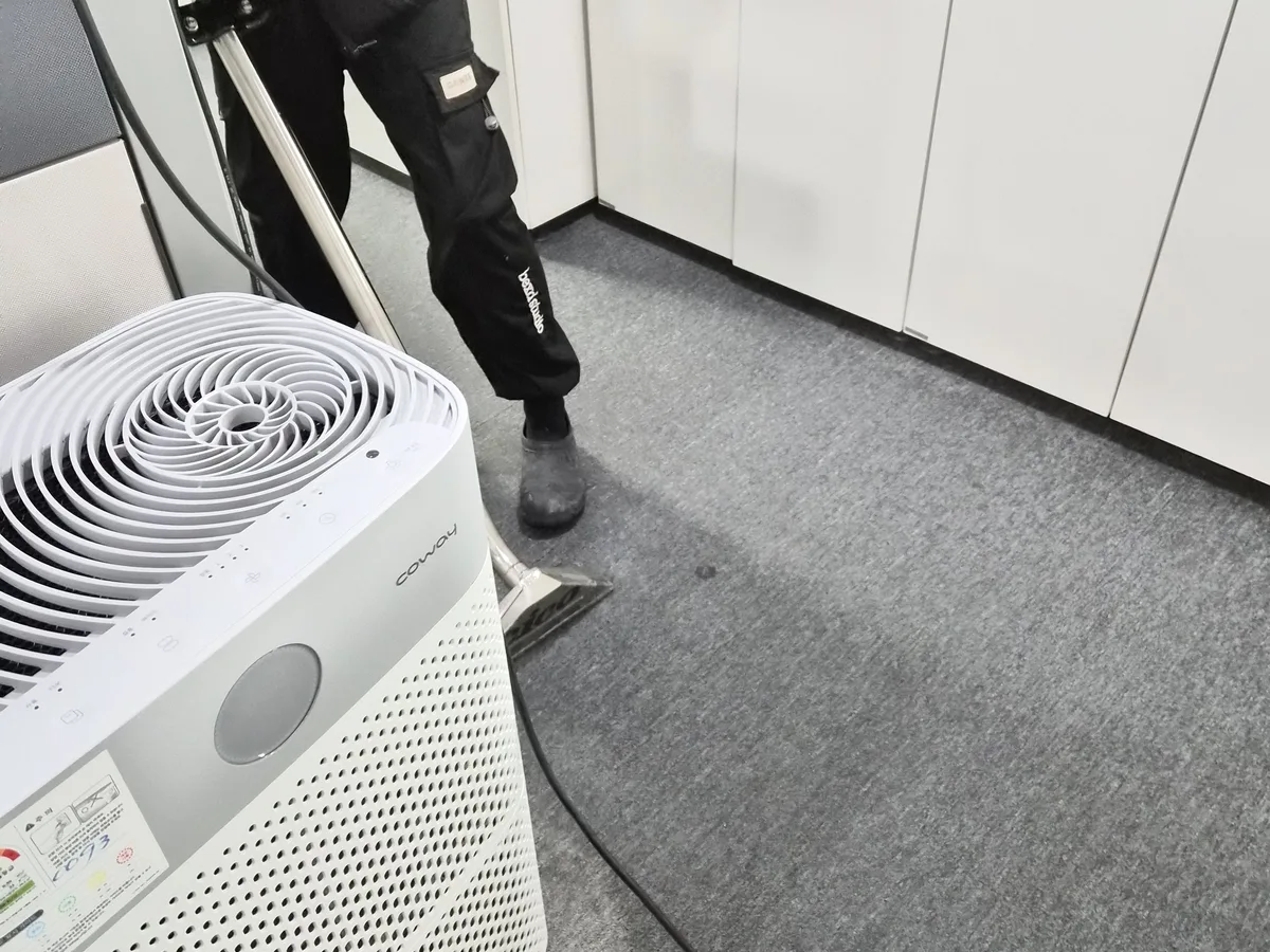 동구 일산동 사업장 로비·복도 카페트 바닥 위생청소 사례 - 행진크린